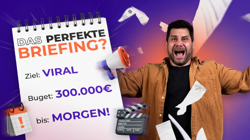 In 5 Schritten zum perfekten Briefing. Mit einem guten Briefing fängt alles an. Was wie ein Kalenderspruch klingt, ist dennoch zu 100% richtig. Die Ausgangslage: Für dein Unternehmen oder deine Marke sollen ein oder mehrere Videos produziert werden.